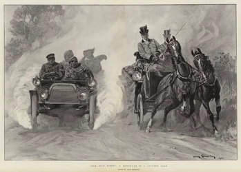 The Dust Fiend, a Motor-Car in a Country Road